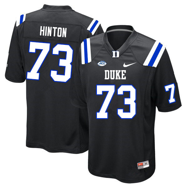 Men #73 Anthony Hinton Duke Blue Devils College Football Jerseys Sale-Black